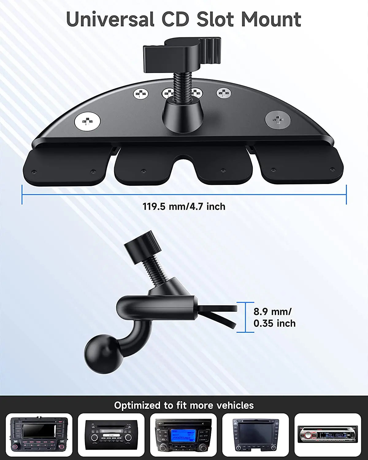 iGrip™ Cd Slot Phone Mount Wireless Charger